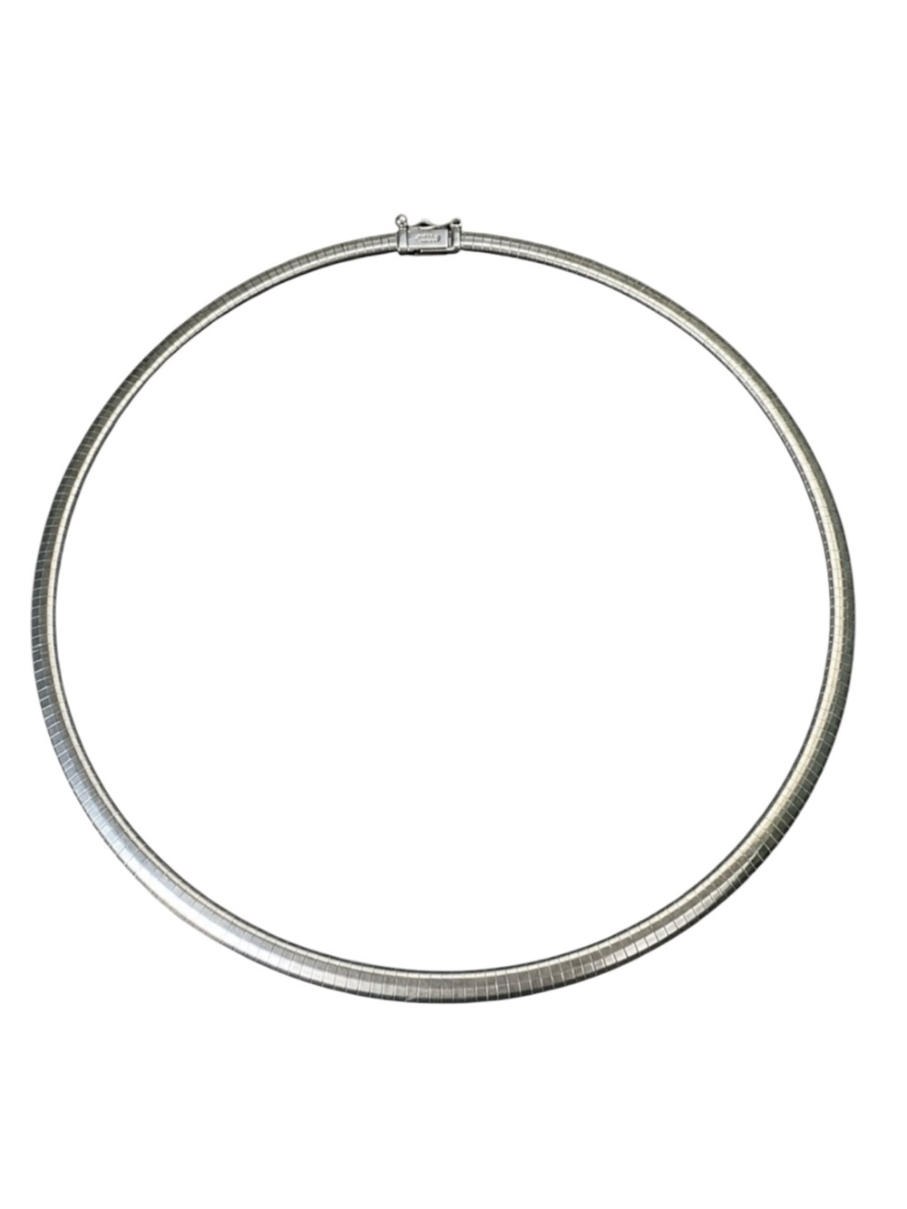 Sterling Silver Omega Necklace 16 Inch 925 Italy 5mm Choker Collar Thick Chain